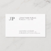 Schlichter moderner eleganter MonogrammChic Visitenkarte (Vorderseite)