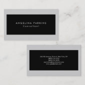 Schlichter, moderner grauer Hintergrund Original Visitenkarte (Vorne/Hinten)