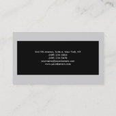 Schlichter, moderner grauer Hintergrund Original Visitenkarte (Rückseite)
