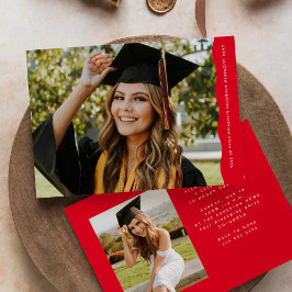 Schlichter, moderner Randrand mit zwei Foto rotem Ankündigung