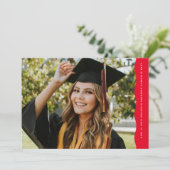 Schlichter, moderner Randrand mit zwei Foto rotem  Ankündigung (Stehend Vorderseite)