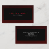 Schlichter, moderner, roter Grau-Hintergrund Origi Visitenkarte (Vorne/Hinten)