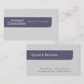 Schlichter moderner Unisex-Minimalwert der Online- Visitenkarte (Vorne/Hinten)