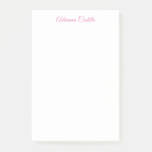 Schlichter Name der Minimalistischen Chic-Kalligra Post-it Klebezettel