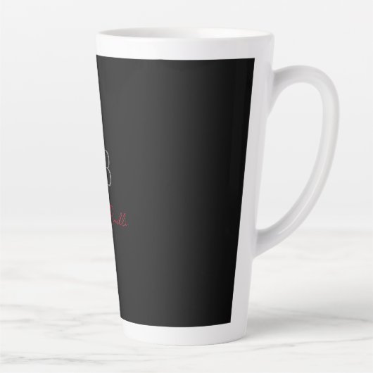 Schlichter Name der Mit Monogramm Schwarzen Schri Milchtasse (Rechts)