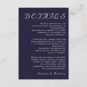 Schlichter Navy Ultra Modern Chic Solid Begleitkarte (Vorderseite)