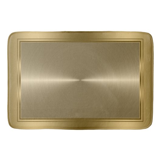 Schlichter, polierter metallischer Goldhintergrund Badematte (Vorderseite)