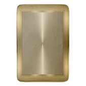 Schlichter, polierter metallischer Goldhintergrund Badematte (Vorderseite Vertikal)