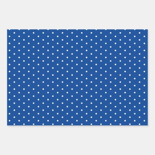 Schlichter Polka Dot Wide Striping und Solid Geschenkpapier Set (Vorderseite 2)