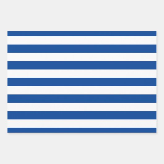 Schlichter Polka Dot Wide Striping und Solid Geschenkpapier Set (Vorderseite)