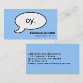 Schlichter Rabbi "Oy" Cloud Beruflich Business Car Visitenkarte (Vorne/Hinten)