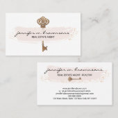 Schlichter Retro-Gold-Key Visitenkarte (Vorne/Hinten)