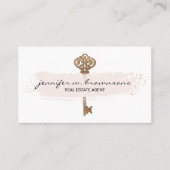 Schlichter Retro-Gold-Key Visitenkarte (Vorderseite)