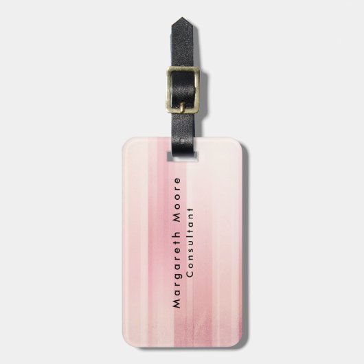 Schlichter rosa Hintergrund Beruflich Gepäckanhänger (Vorderseite vertikal)