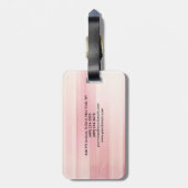 Schlichter rosa Hintergrund Beruflich Gepäckanhänger (Rückseite vertikal)