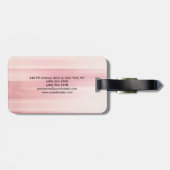 Schlichter rosa Hintergrund Beruflich Gepäckanhänger (Rückseite horizontal)