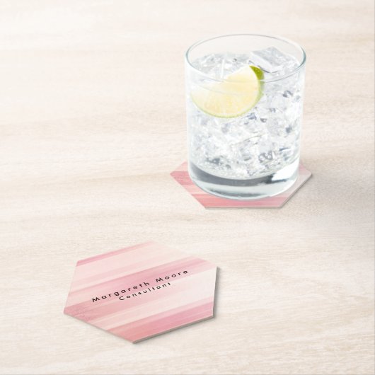 Schlichter rosa Hintergrund Beruflich Untersetzer (Vor Ort)