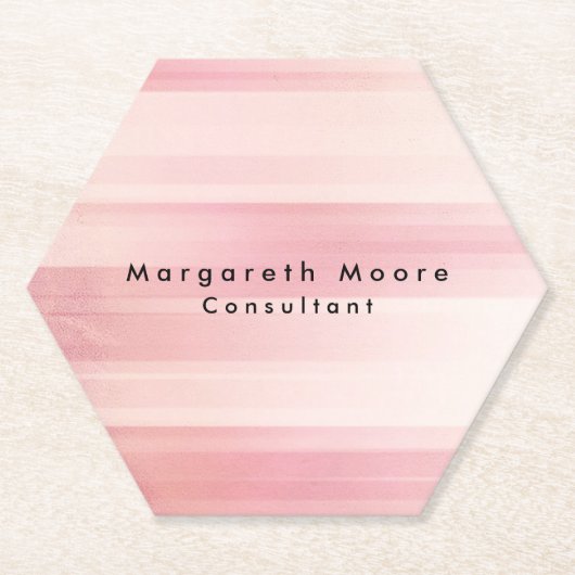 Schlichter rosa Hintergrund Beruflich Untersetzer (Vorderseite)