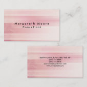 Schlichter rosa Hintergrund Beruflich Visitenkarte (Vorne/Hinten)
