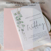 Schlichter Rosa Hintergrund für Vellum Overlay Einladung