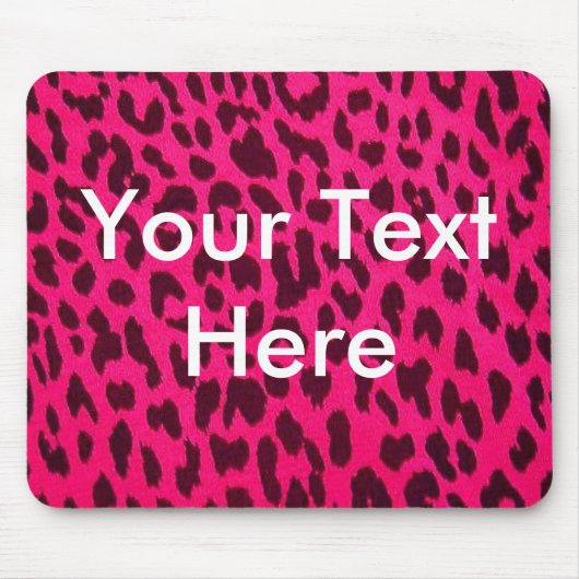 Schlichter rosa Leopard-Druck Mousepad (Vorne)
