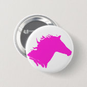 Schlichter rosa Pferdekopf Button (Vorne & Hinten)