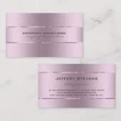 Schlichter, rosa, rosa, rosa, rostfreier Stahlausd Visitenkarte (Vorne/Hinten)