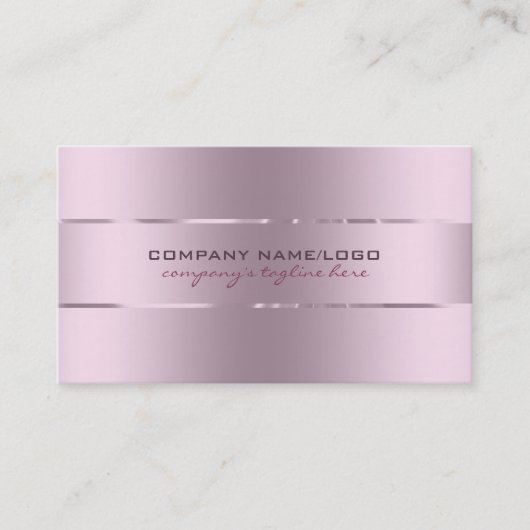 Schlichter, rosa, rosa, rosa, rostfreier Stahlausd Visitenkarte (Vorderseite)