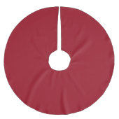 Schlichter Roter Baumrock Polyester Weihnachtsbaumdecke (Vorderseite)
