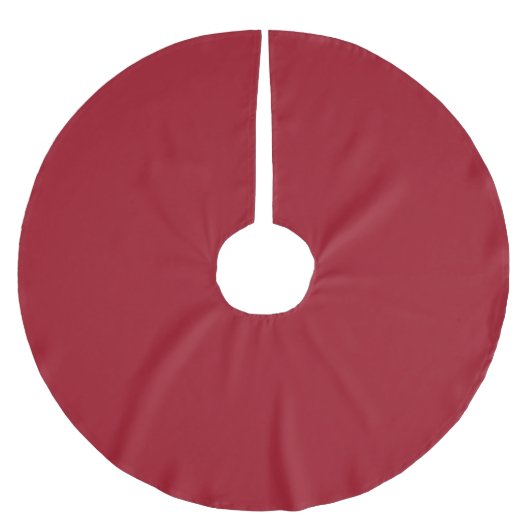 Schlichter Roter Baumrock Polyester Weihnachtsbaumdecke (Vorderseite)