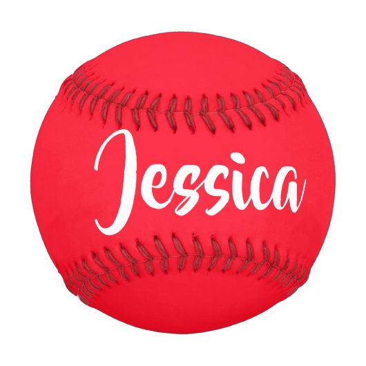 Schlichter, roter Massiv Baseball (Vorderseite)