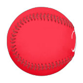 Schlichter, roter Massiv Baseball (Vorderseite Links)
