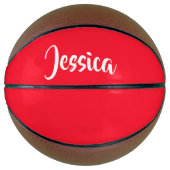 Schlichter, roter Massiv Basketball (Vorderseite)