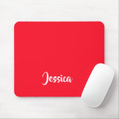 Schlichter, roter Massiv Mousepad (Mit Mouse)