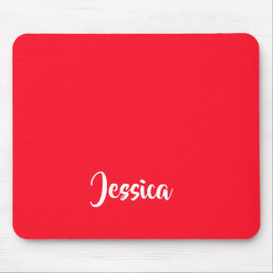 Schlichter, roter Massiv Mousepad