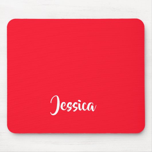 Schlichter, roter Massiv Mousepad (Vorne)