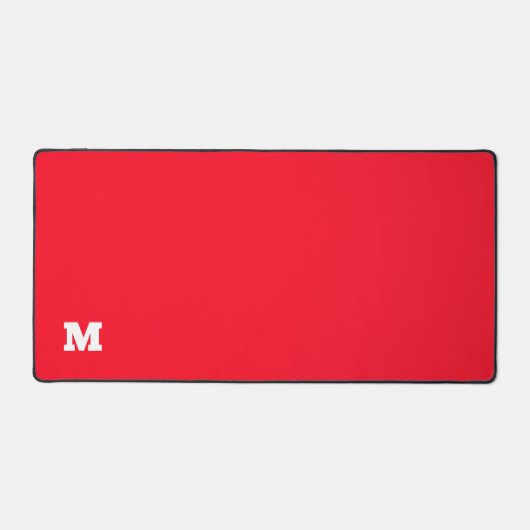 Schlichter, roter Massiv Schreibtischunterlage (Vorderseite)