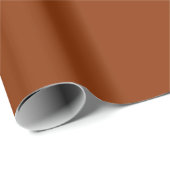 Schlichter Rust-Braune Farbton Geschenkpapier (Rolleneckpunkt)