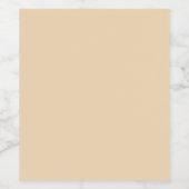 Schlichter Sand, hellbeige, helle Farbe Weinetikett (Einzelnes Label)