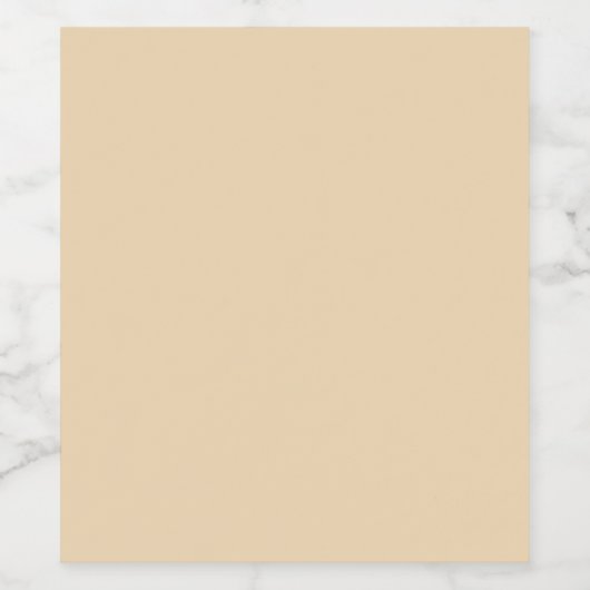 Schlichter Sand, hellbeige, helle Farbe Weinetikett (Einzelnes Label)