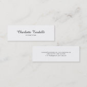 Schlichter, schlanker, Beruflicher, klassischer Ha Mini Visitenkarte (Vorne/Hinten)