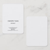 Schlichter, schlichter, eleganter weißer Hintergru Visitenkarte (Vorne/Hinten)