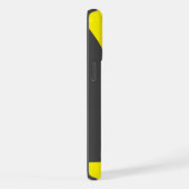 Schlichter, schlichter, gelber, grauer Minimalisti iPhone Hülle (Rechte Seite)