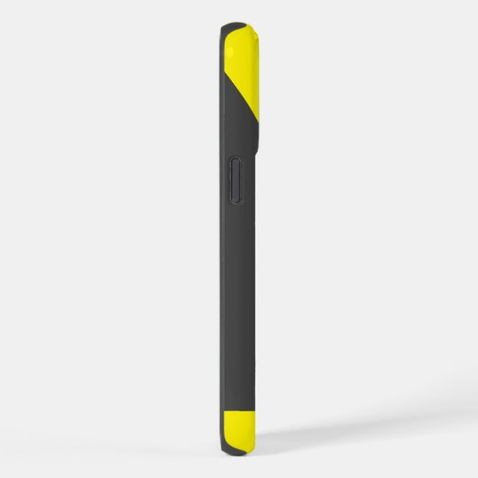 Schlichter, schlichter, gelber, grauer Minimalisti iPhone Hülle (Rechte Seite)