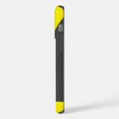 Schlichter, schlichter, gelber, grauer Minimalisti iPhone Hülle (Linke Seite)