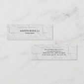 Schlichter, schmaler grauer Wandeffekt Moderne Vis Mini Visitenkarte (Vorne/Hinten)