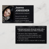 Schlichter Schwarzer Klassiker Job Sucher Minimal Visitenkarte (Vorne/Hinten)