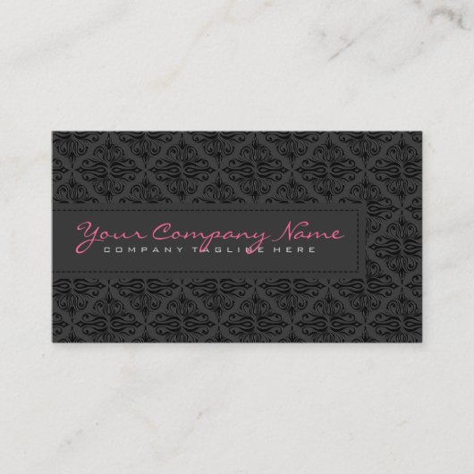 Schlichter schwarzer monochromatischer Vintager Da Visitenkarte (Vorderseite)