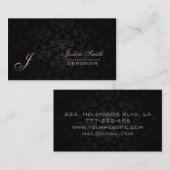 Schlichter Schwarzschwarz, elegant, mit einem Mono Visitenkarte (Vorne/Hinten)
