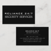Schlichter Sicherheitsdienst Visitenkarte (Vorne/Hinten)